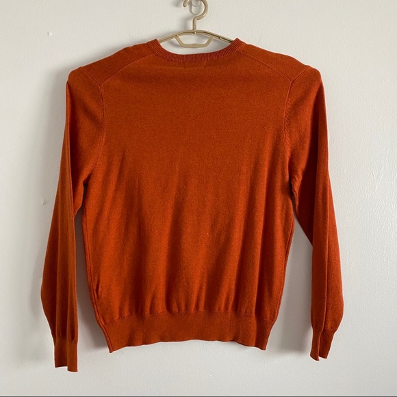 Alan Flusser Fine Cashmere Vneck Sweater Orange - Picture 4 of 8